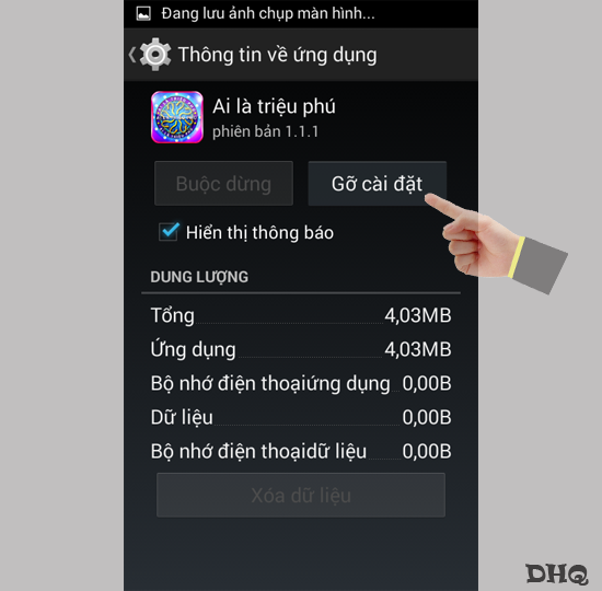 gỡ ứng dụng